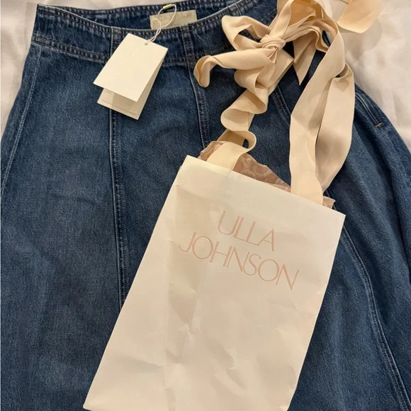 ULLA JOHNSON The Uma Midi Denim Skirt NWT - Picture 5 of 9